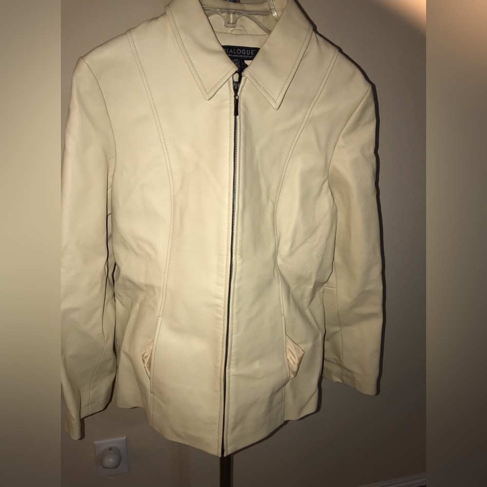Dialogue Lined Leather Jacket